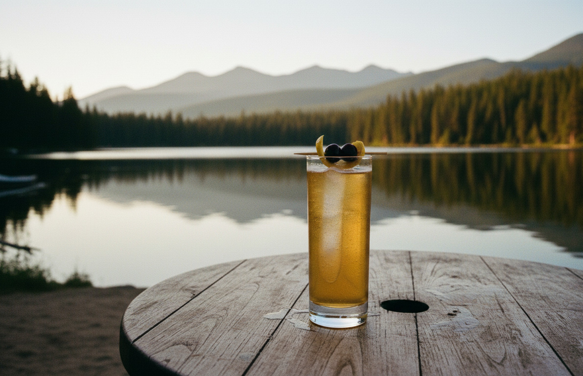 The atmosphere of the Original Hollanov next to the lake.